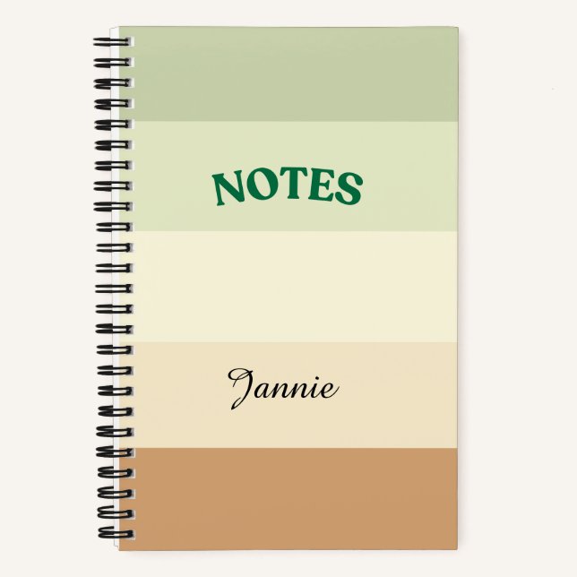 Elegant Colour Block Best Spiral Notebooks (Front)