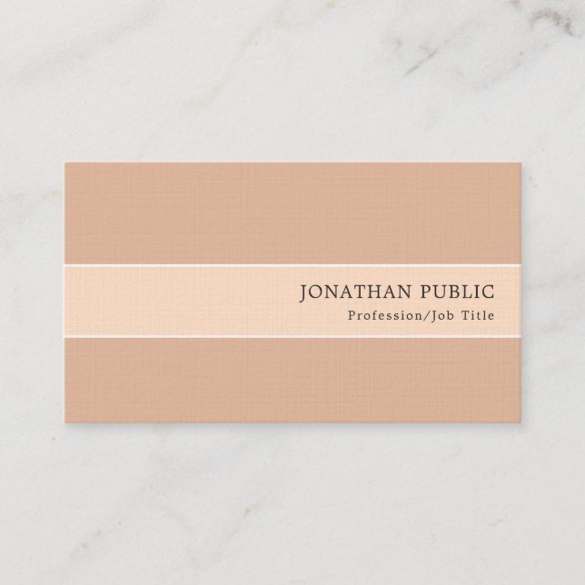 Elegant Colour Harmony Modern Premium Linen Luxury Business Card (Front)
