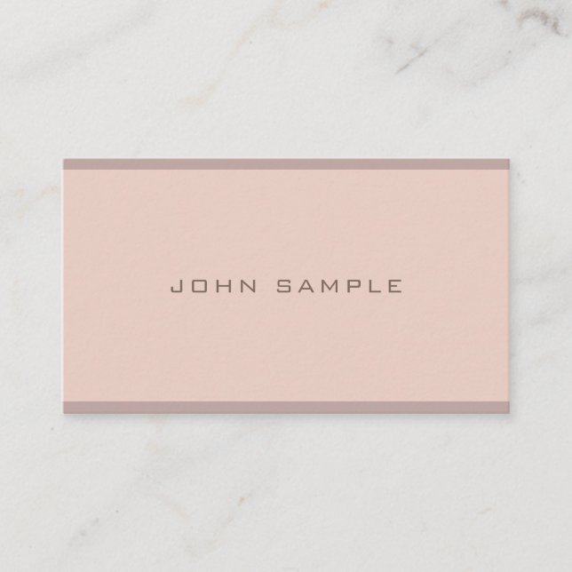 Elegant Colour Harmony Modern Simple Plain Gracefu Business Card (Front)