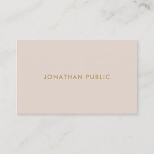 Elegant Colour Professional Chic Minimalist Plain Business Card