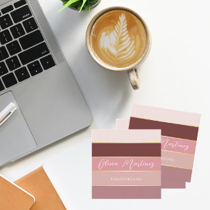 Elegant Colour Stripes Personalised Business Card
