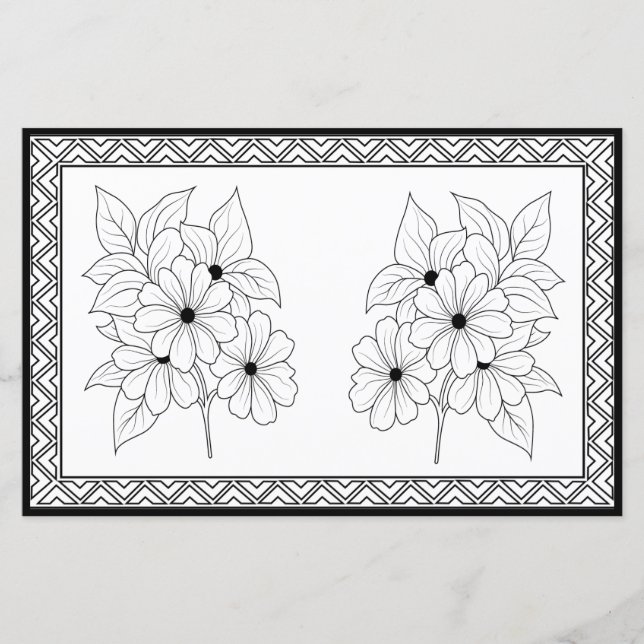 Elegant Colour Your Own Personalised Stationery  (Front)