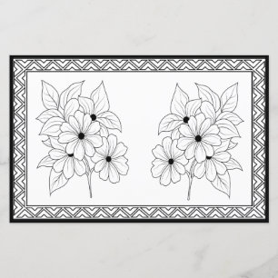 Elegant Colour Your Own Personalised Stationery 