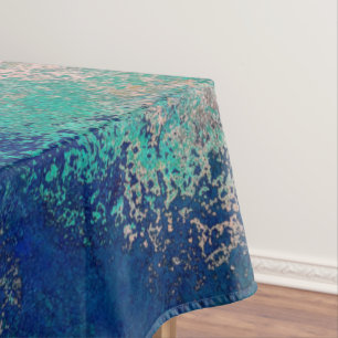 Elegant Colourful Acrylic Abstract Grunge Artwork Tablecloth