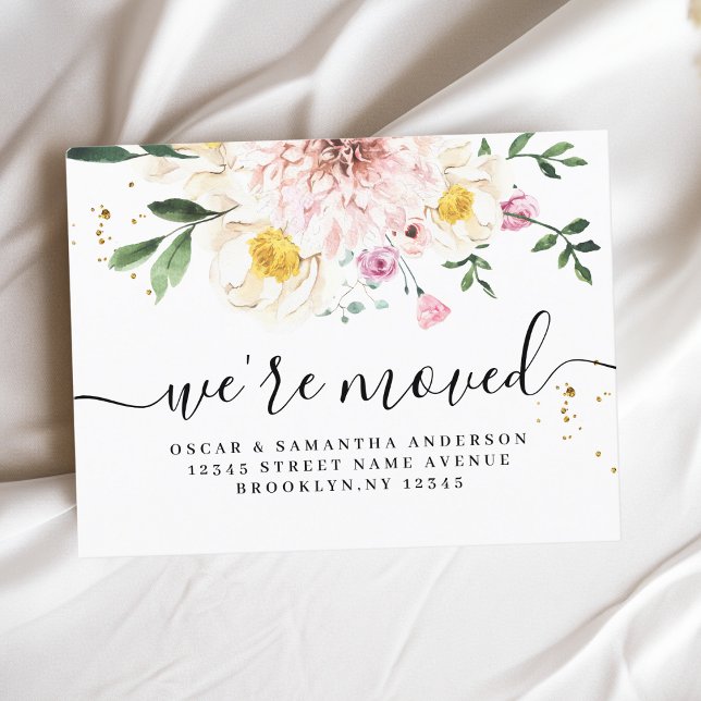 Elegant Colourful Beauty Flowers  Announcement Postcard (Creator Uploaded)