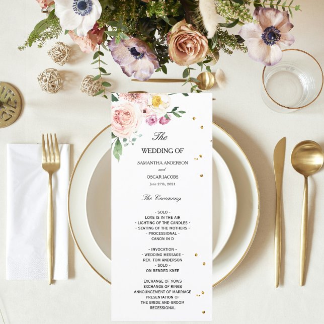 Elegant Colourful Beauty Flowers * Gold Drops Menu (Creator Uploaded)
