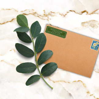 Elegant Colourful Border Personalised Olive Green