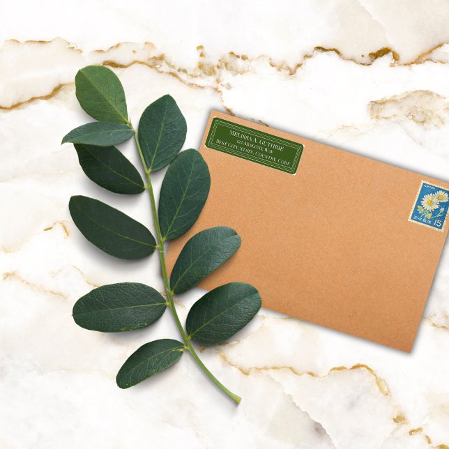 Elegant Colourful Border Personalised Olive Green (Creator Uploaded)