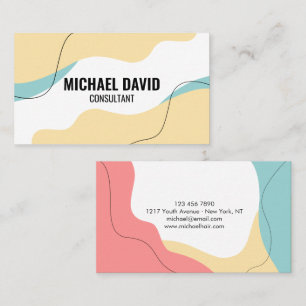 Elegant Colourful brush professional business card