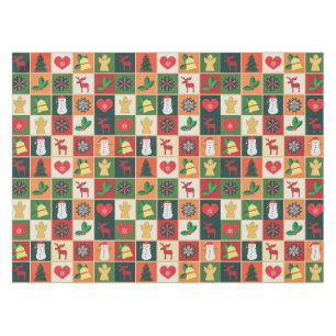 Elegant Colourful Christmas Pattern   Tablecloth