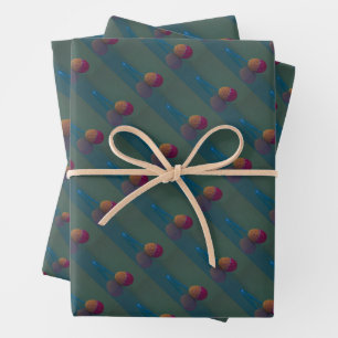 Elegant Colourful Crochet Easter Egg Blue Green Wrapping Paper Sheet