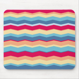 Elegant Colourful Festive Abstract Waves Pattern Mouse Mat
