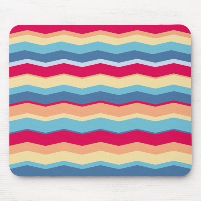 Elegant Colourful Festive Abstract Waves Pattern | Mouse Mat (Front)