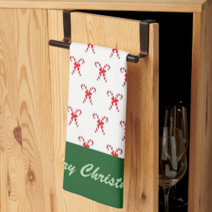 Elegant Colourful Festive Winter Merry Christmas Tea Towel