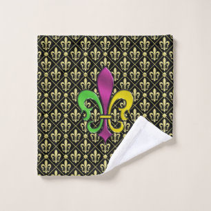 Elegant Colourful Fleur De Lis Towel