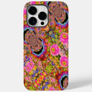 Elegant colourful floral abstract pattern iPhone 14 pro max case
