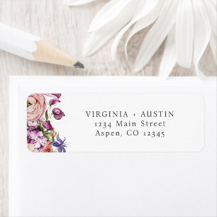 Elegant Colourful Floral Return Address Label