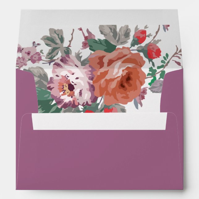 Elegant Colourful Flowers Envelope (Back (Bottom))