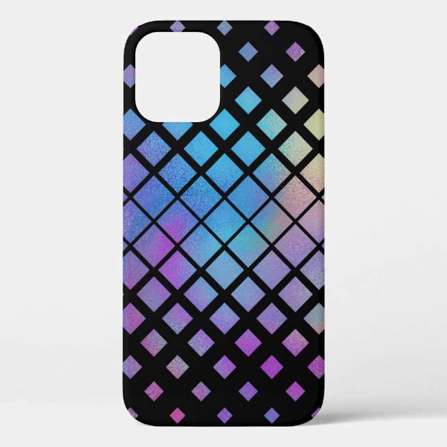 Elegant Colourful Geometric Diamonds Tiles Pattern Case-Mate iPhone Case (Back)