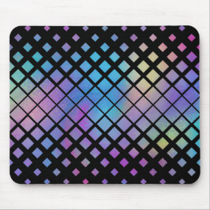Elegant Colourful Geometric Diamonds Tiles Pattern Mouse Mat