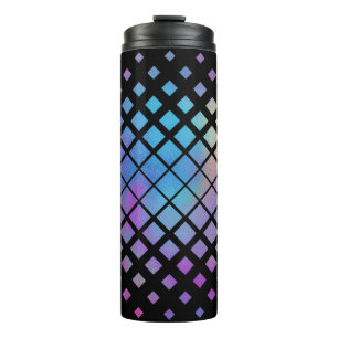 Elegant Colourful Geometric Diamonds Tiles Pattern Thermal Tumbler