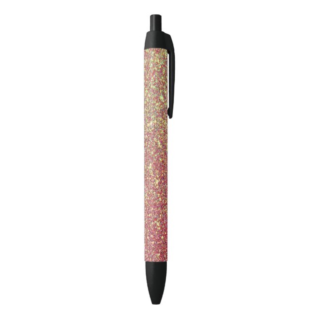 Elegant Colourful Glitter Black Ink Pen (Bottom (Vertical))