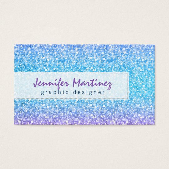 Elegant Colourful Glitter & Sparkles Pattern Business Card