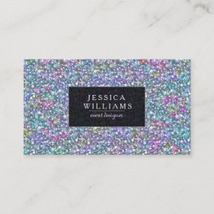 Elegant Colourful Glitter & Sparkles Print Business Card