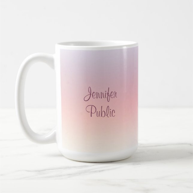 Elegant Colourful Modern Handwritten Script Trendy Coffee Mug (Left)