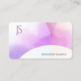 Elegant Colourful Modern Minimalist Monogram Simpl Business Card