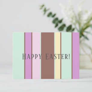 Elegant Colourful Modern Stripes Blue Easter Card