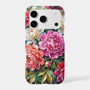 Elegant Colourful Painted Peony Flowers