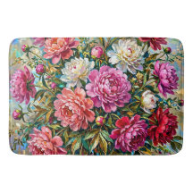 Elegant Colourful Painted Peony Flowers