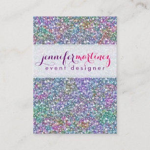 Elegant Colourful Purple Tint Glitter & Sparkles 2 Business Card