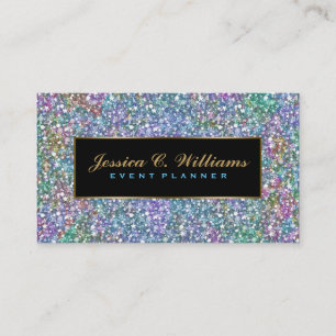 Elegant Colourful Purple Tint Glitter & Sparkles 5 Business Card