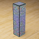 Elegant Colourful Purple Tint Glitter & Sparkles Wine Box<br><div class="desc">Elegant pastel purple tint glitter and sparkles texture pattern. Available on other products.</div>