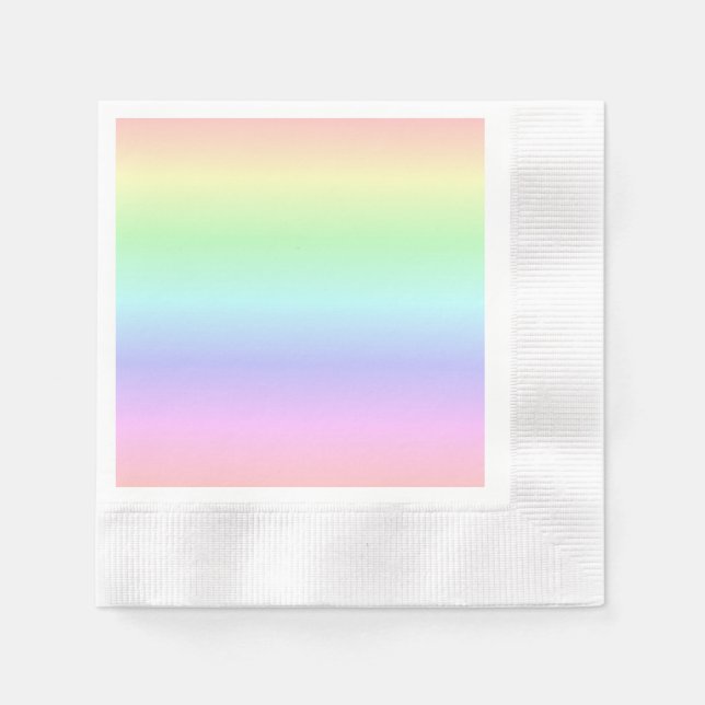 Elegant Colourful Rainbow Colours Light Soft Paste Napkin (Front)