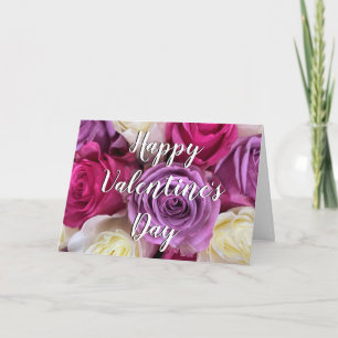 Elegant Colourful Roses Floral Best Friend  Card