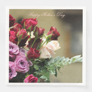 Elegant Colourful Roses Napkin
