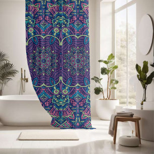 Elegant colourful seamless pattern  shower curtain