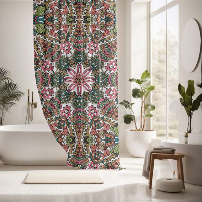 Elegant colourful seamless pattern  shower curtain (Creator Uploaded)