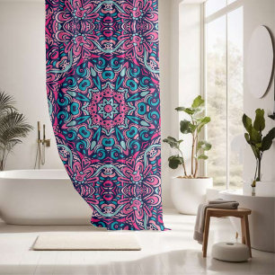 Elegant colourful seamless pattern shower curtain