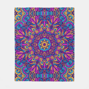 Elegant Colourful seamless pattern Shower Curtain Fleece Blanket