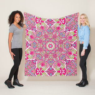 Elegant Colourful seamless pattern Shower Curtain Fleece Blanket