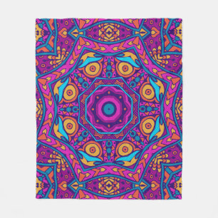 Elegant Colourful seamless pattern Shower Curtain Fleece Blanket