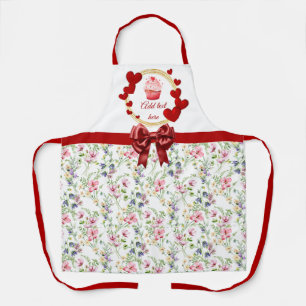 Elegant Colourful Spring Floral Watercolor Pattern Apron