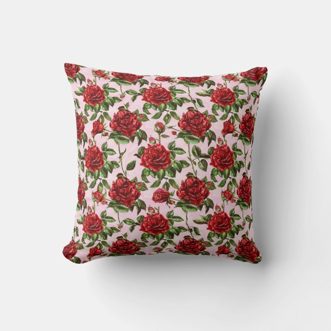 Elegant Colourful Stylish Romantic Floral Chic Cushion (Front)
