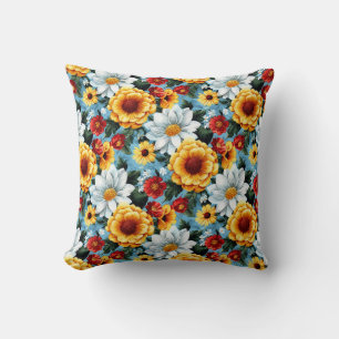 Elegant Colourful Stylish Romantic Floral Chic Cushion