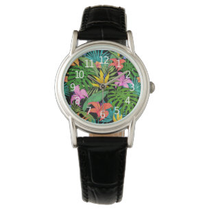 Elegant Colourful Summer Tropical Floral Leaves    Watch