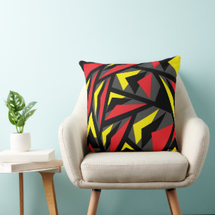 Elegant Colourful Triangle Stripes Pattern Cushion